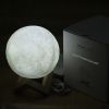 Đèn cảm biến Mặt trăng 3D Moon light size 12cm - 15cm - Đế gỗ - anh 2