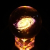Quả cầu thủy tinh Thiên hà  8cm đế đèn LED - anh 2