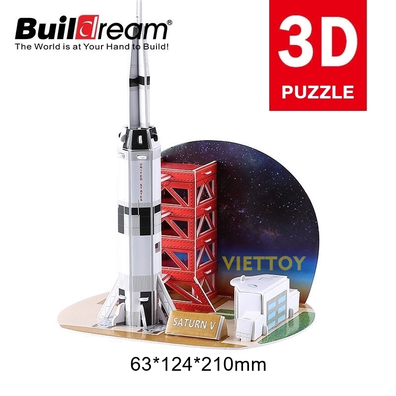 Bộ lắp ráp mô hình 3D Buildream Tên lửa Saturn V