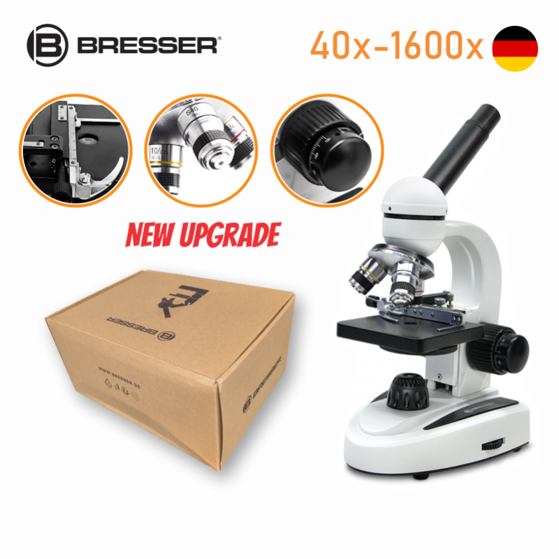 Kính hiển vi cao cấp Bresser 40x-1600x Đức dành cho phòng thí nghiệm 51-16600